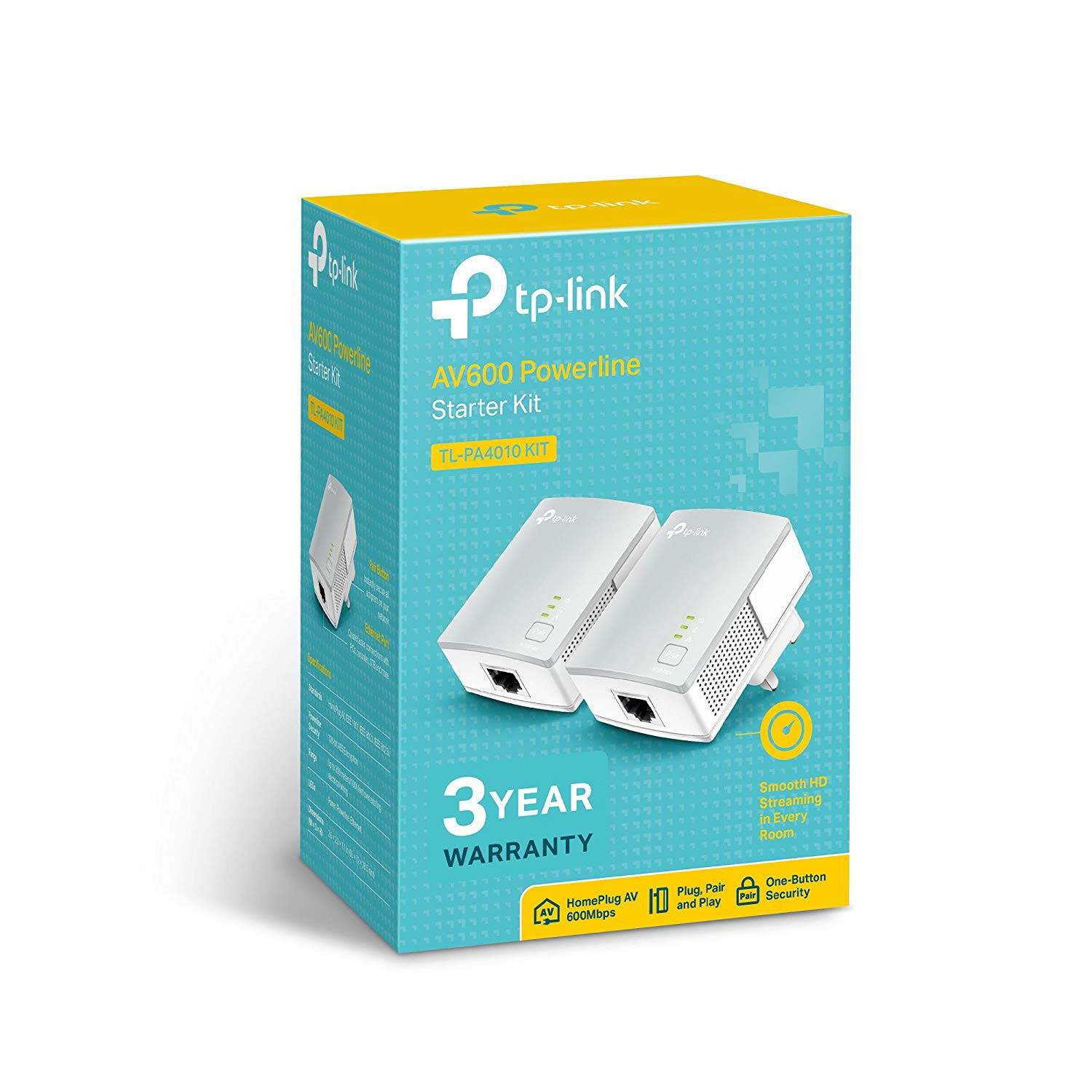 TP LINK 600Mb Powerline Kit V3 2 PACK Falcon Computers