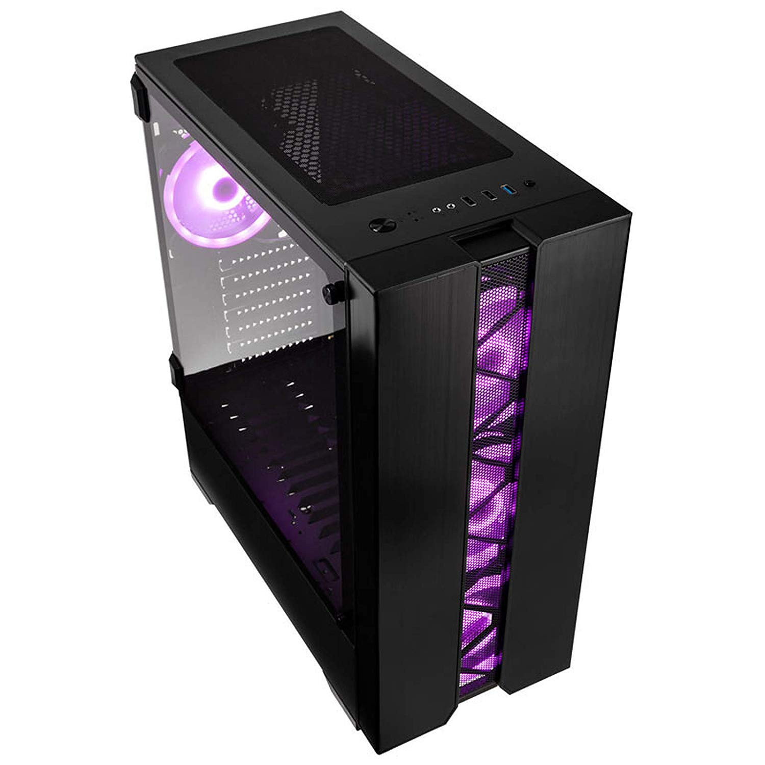 Kolink Midi Tower Gaming Case Tempered Glass Window Black Falcon