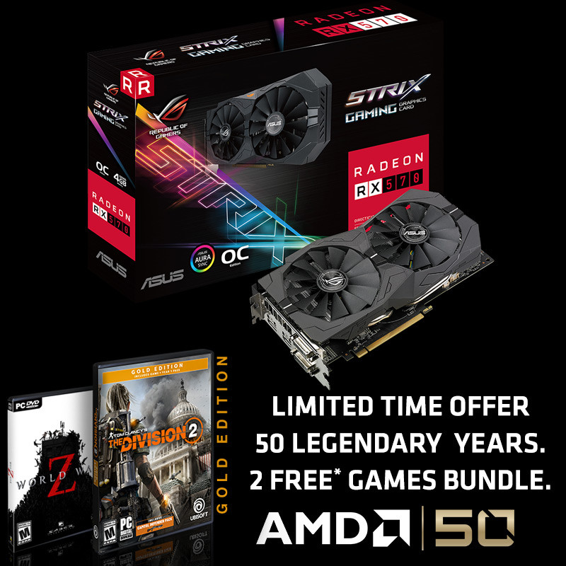 ASUS ROG STRIX RX570 O4G GAMING 4GB AMD Radeon RX 570 4GB ROG STRIX OC ...