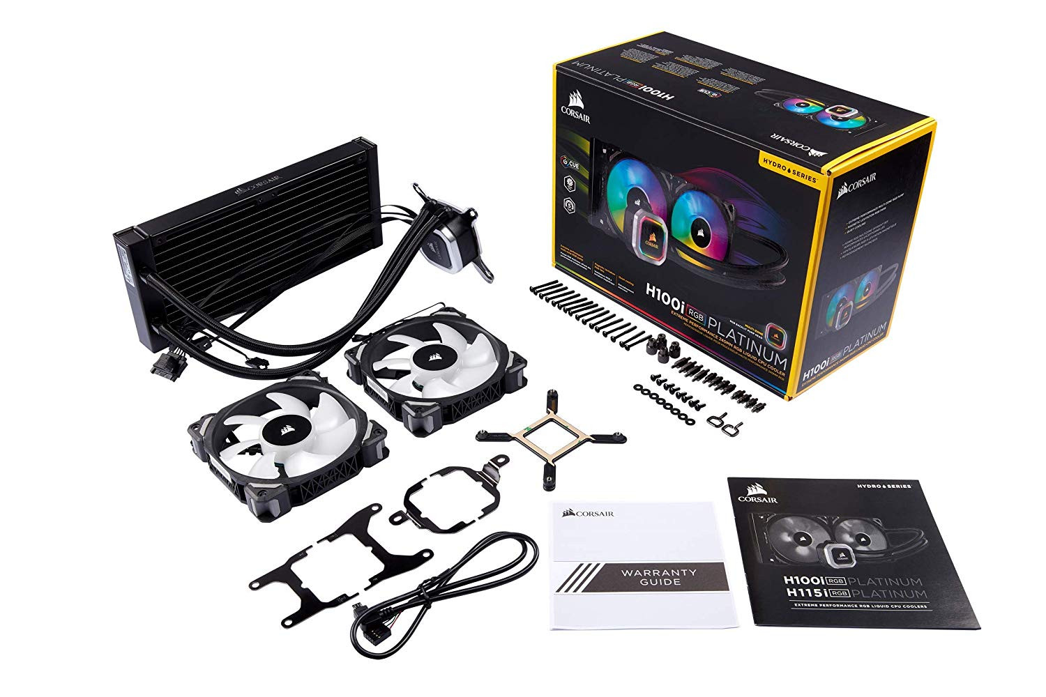 Corsair H100i PRO PLATINUM 240mm RGB AIO Intel/AMD CPU Water Cooler