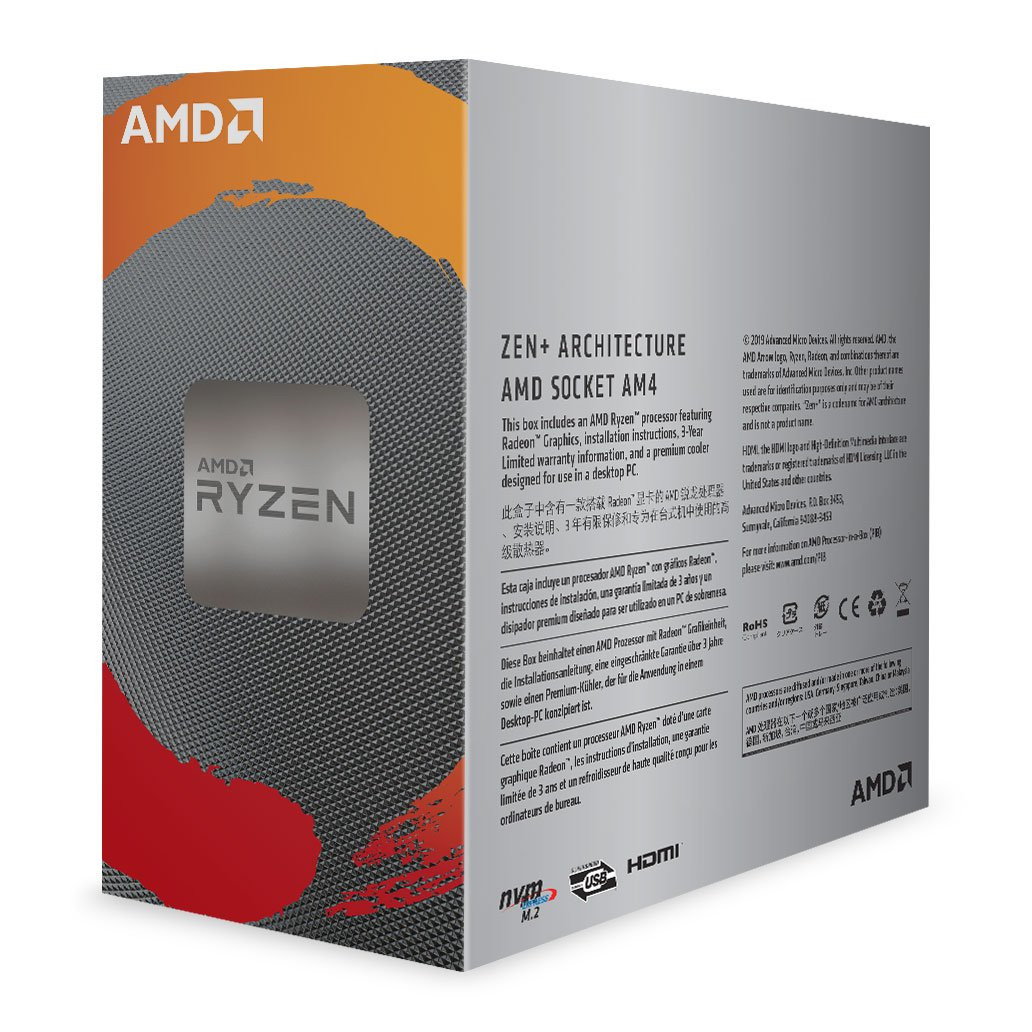 AMD Ryzen 3 3200G Quad Core 4.0GHz (Socket AM4) APU with RX Vega 8