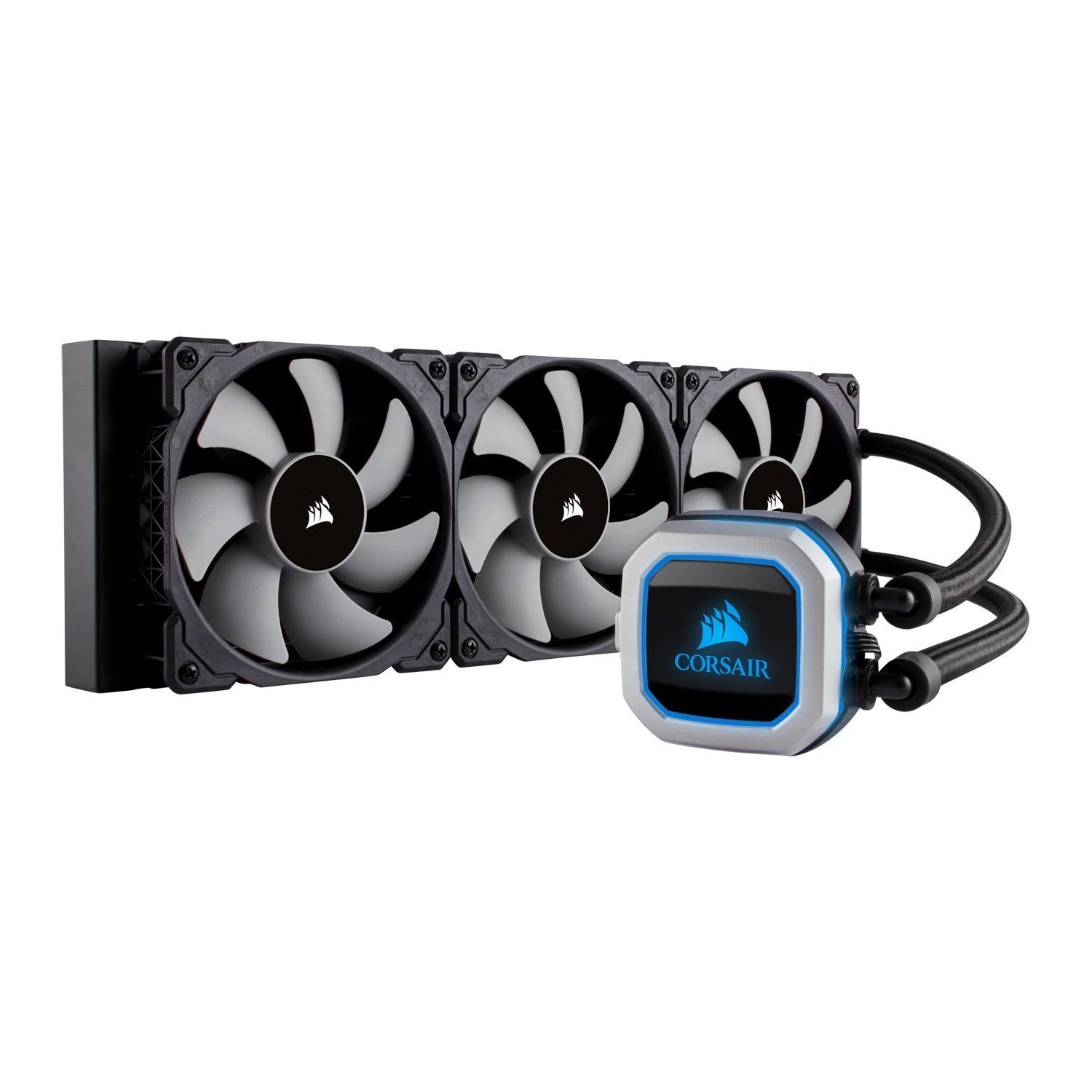 Corsair Hydro H150i Pro 360mm RGB Liquid CPU Cooler, 3 x 12cm PWM Fans, LED Pump Head Falcon