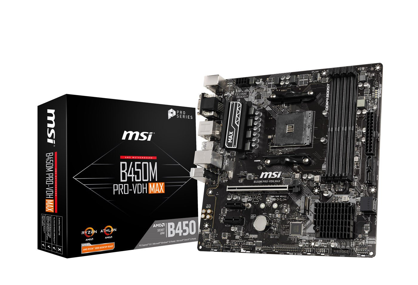 MSI B450M PRO-VDH MAX(Socket Am4) Ryzen DDR4 Micro ATX ...