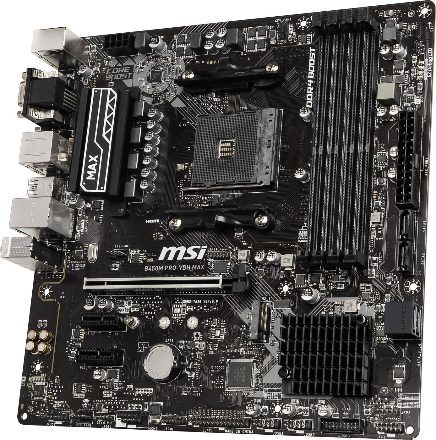 MSI B450M PRO-VDH MAX(Socket Am4) Ryzen DDR4 Micro ATX ...