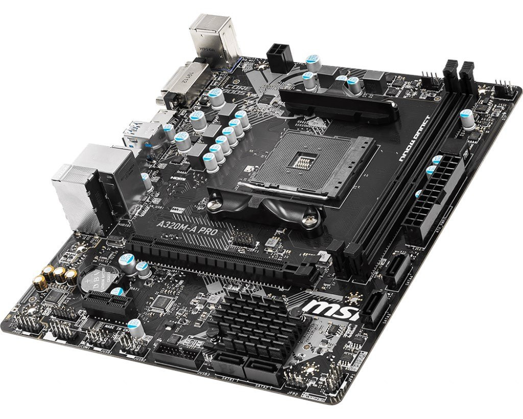 MSI AMD A320 (Socket AM4) RYZEN 3 Ready DDR4 Micro ATX Motherboard ...