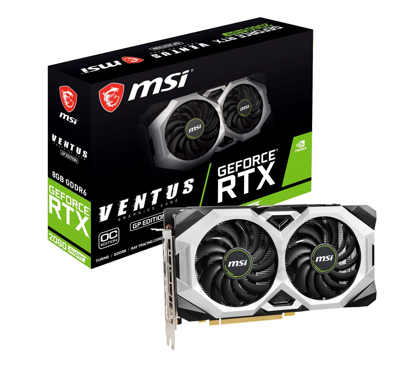 MSI Geforce RTX 2060 SUPER VENTUS GP OC 8GB PCI-Express Graphics Card
