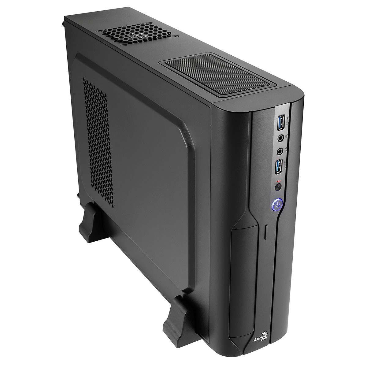 Aerocool CS101 Slim Black Micro ATX / Desktop Case 2 x USB 3.0 Black Interior Falcon Computers