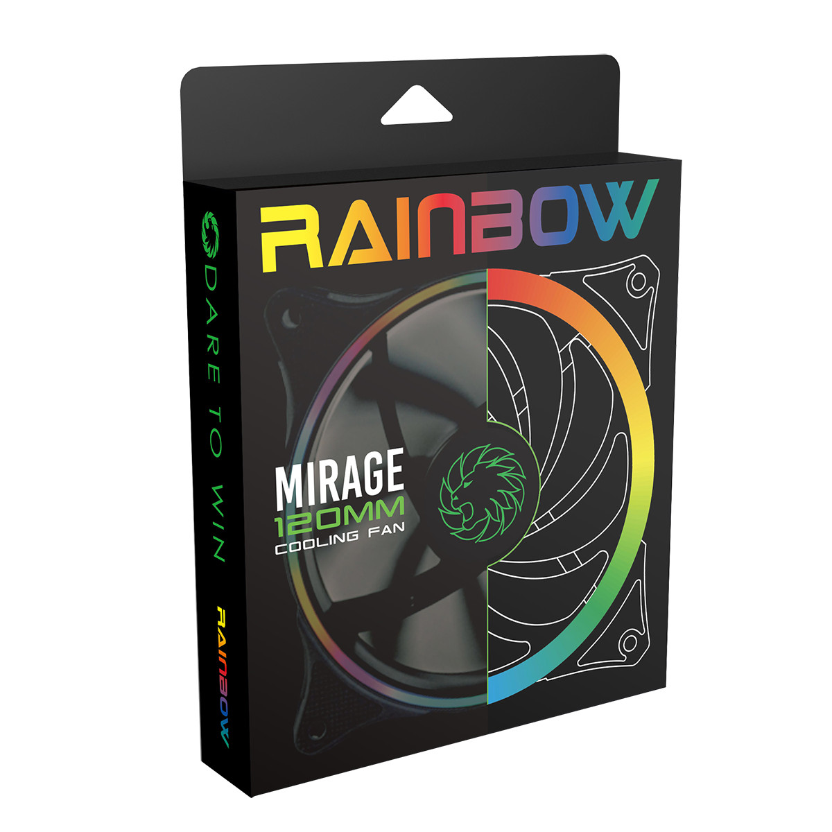 GameMax Mirage Rainbow RGB 120mm Fan 5V Addressable 3pin Header & 3pin