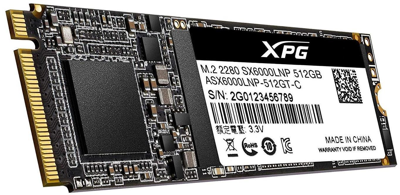 XPG 512GB XPG SX6000 M.2 NVMe SSD, M.2 2280, PCIe, 3D NAND, Up To ...