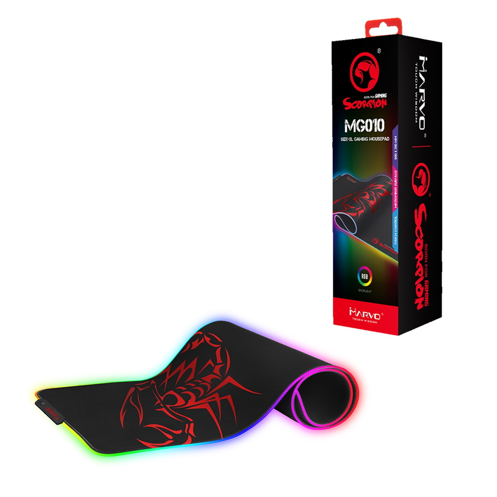 MARVO Scorpion RGB LED XL Gaming Mouse Pad Falcon Computers