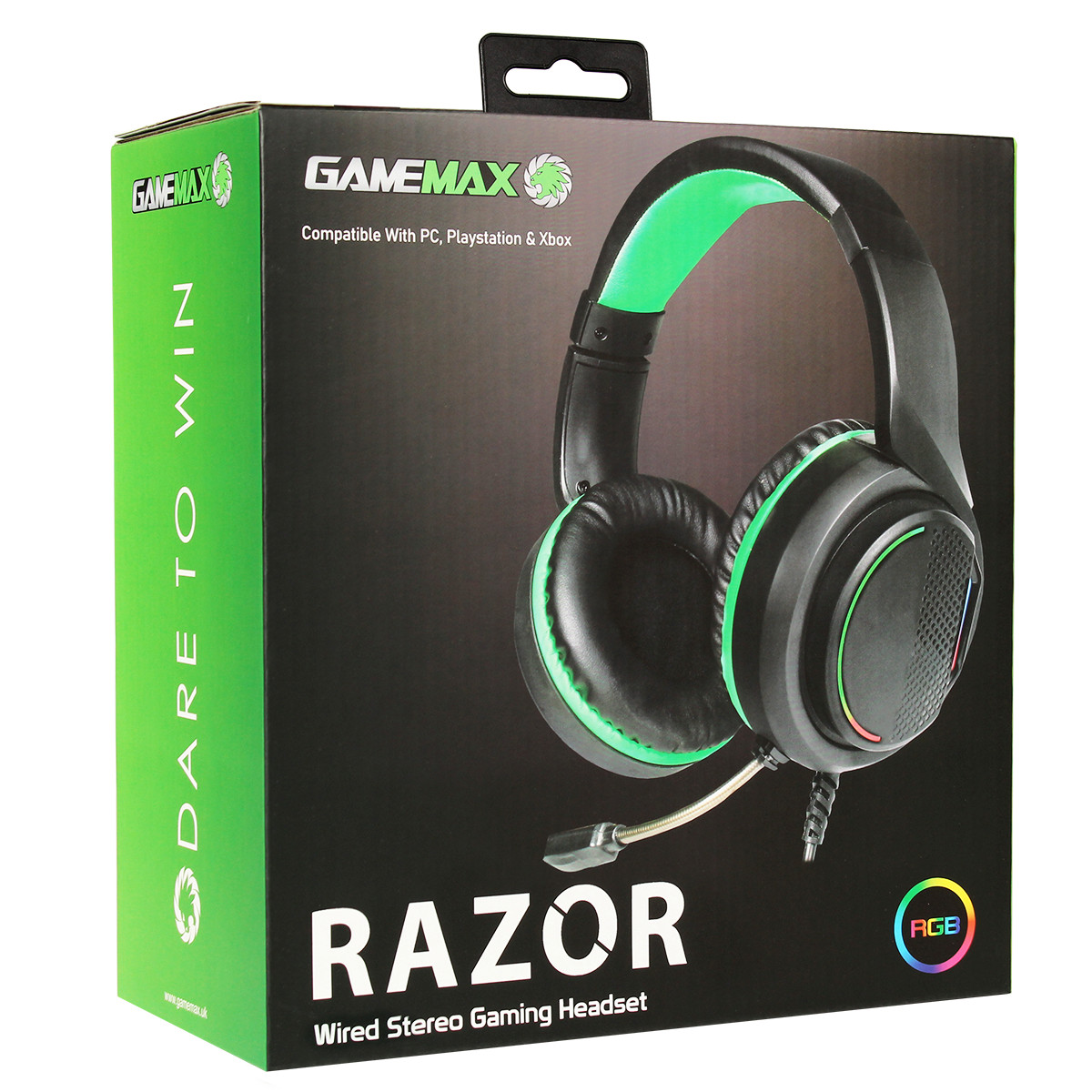 GameMax Razor RGB Gaming Headset and Mic with 5.1 Surround Sound 3.5MM