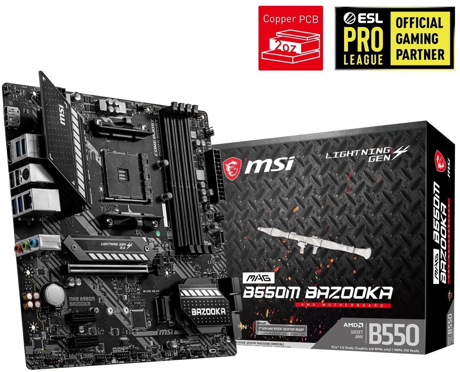 MSI MAG B550M Bazooka AMD Socket AM4 Micro ATX Motherboard