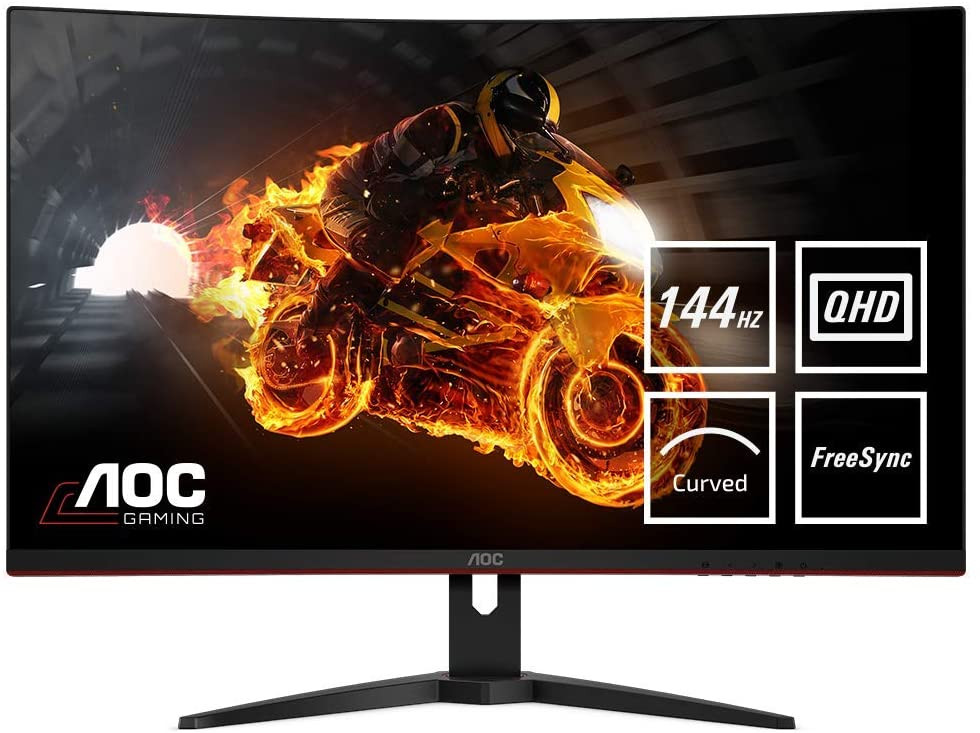 Aoc 31.5` QHD 1440p LED Curved Black computer monitor LED Display 144Hz Falcon Computers