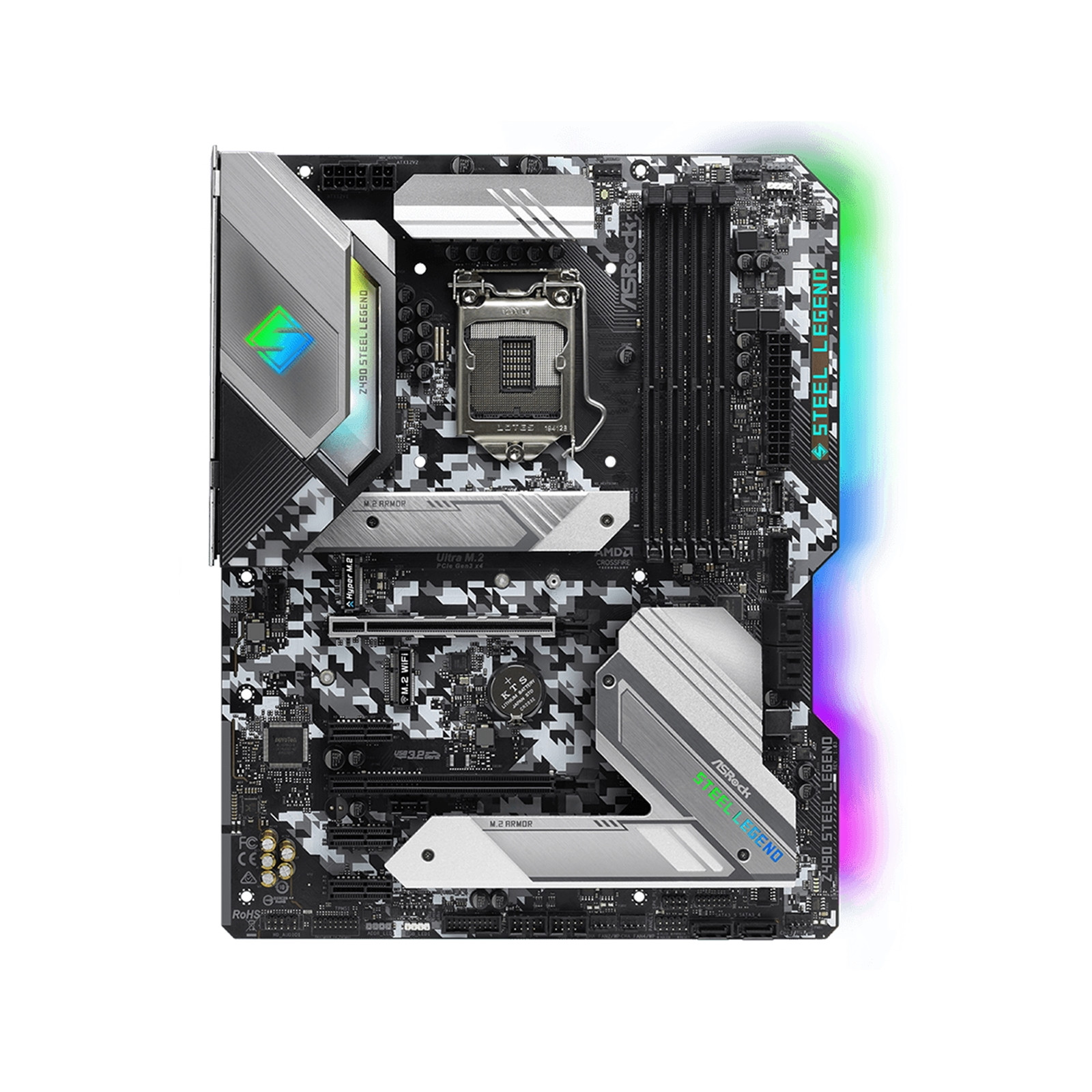 Asrock Z490 Steel Legend Intel Socket 1200 10th Gen Atx Hdmi Displayport Dual M 2 Usb C Motherboard Falcon Computers