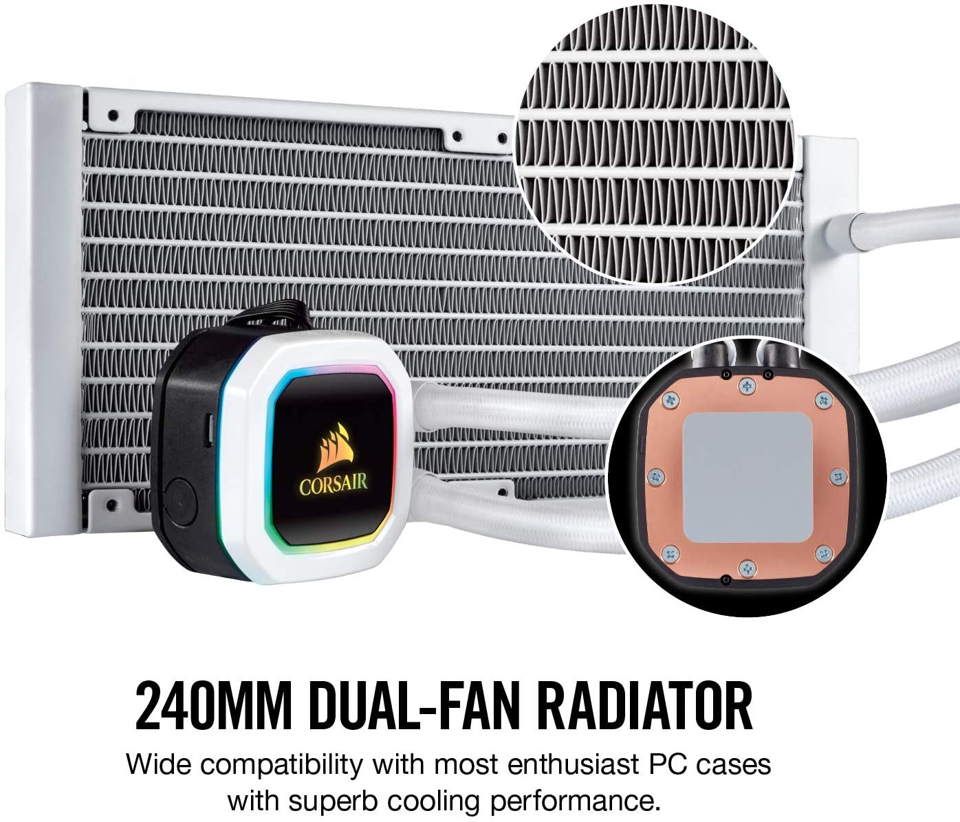 Corsair H100i PRO PLATINUM 240mm RGB AIO Intel/AMD CPU Water Cooler