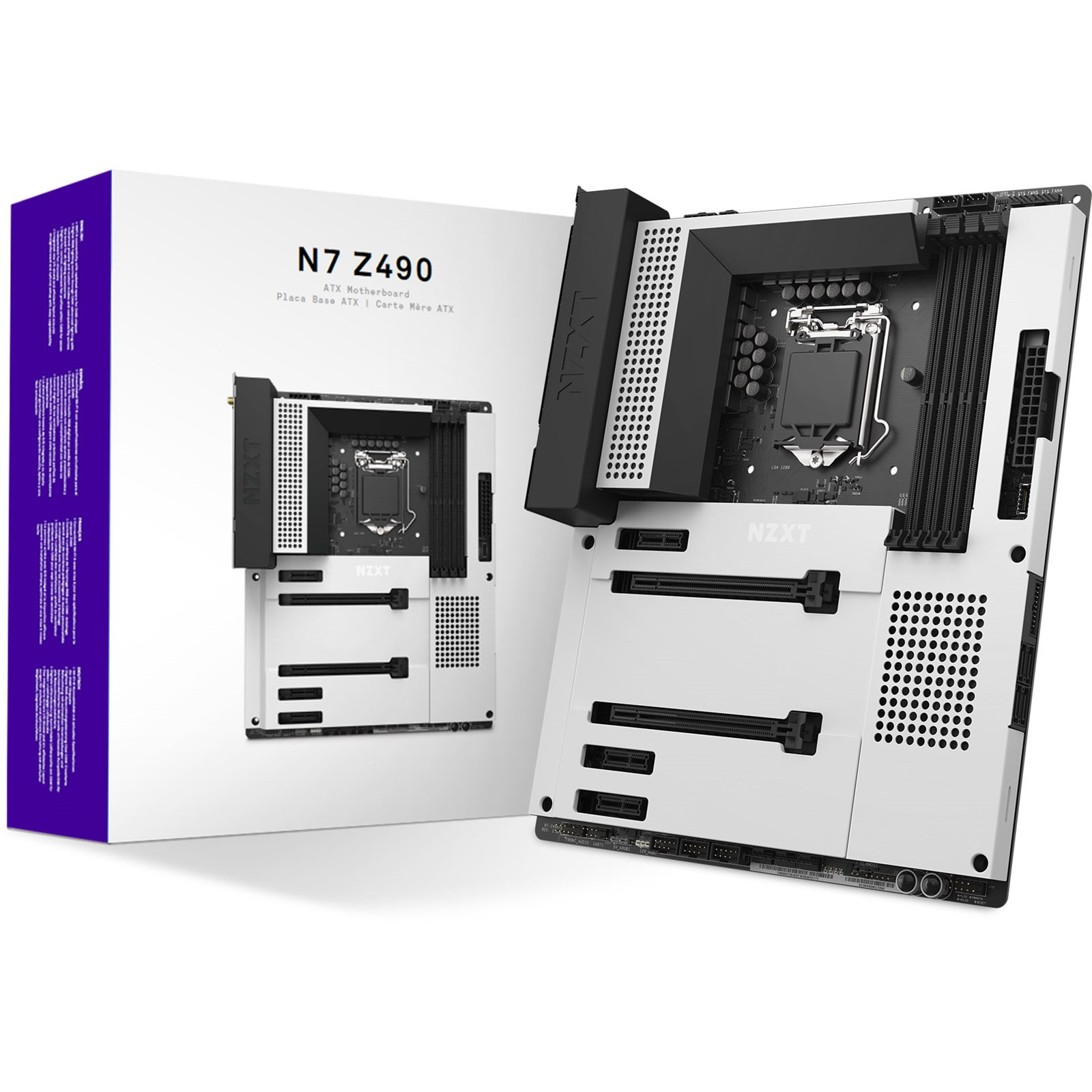 NZXT Intel Z490 N7 Matte White ATX Motherboard Falcon Computers