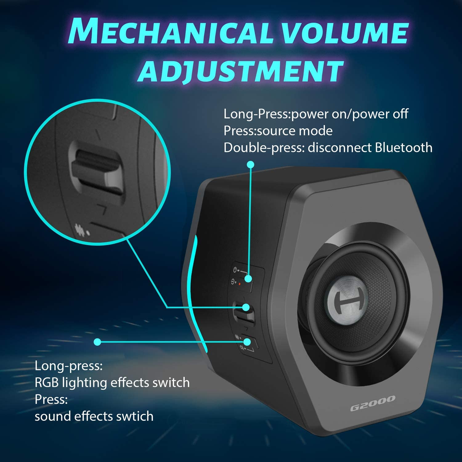 Edifier G2000 RGB Bluetooth PC Gaming Speakers Black CMG2000