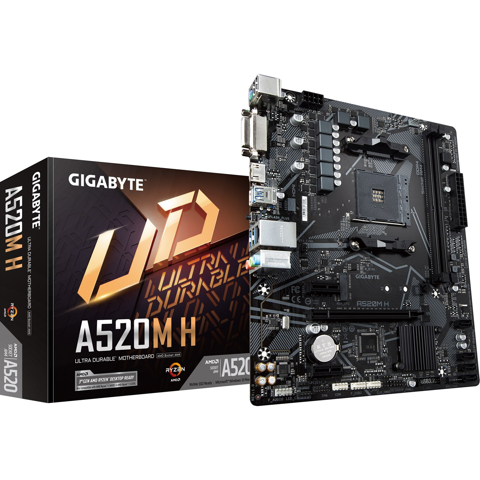 Gigabyte AMD A520 (Socket AM4) RYZEN DDR4 Micro ATX Motherboard