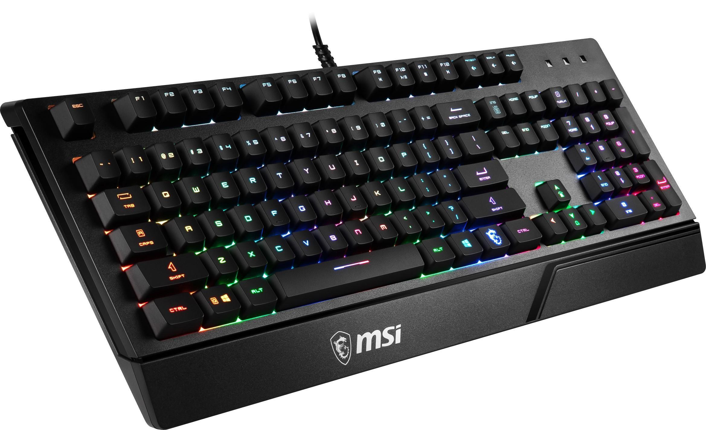 MSI Vigor GK20 Membrane RGB Gaming Keyboard  Falcon Computers