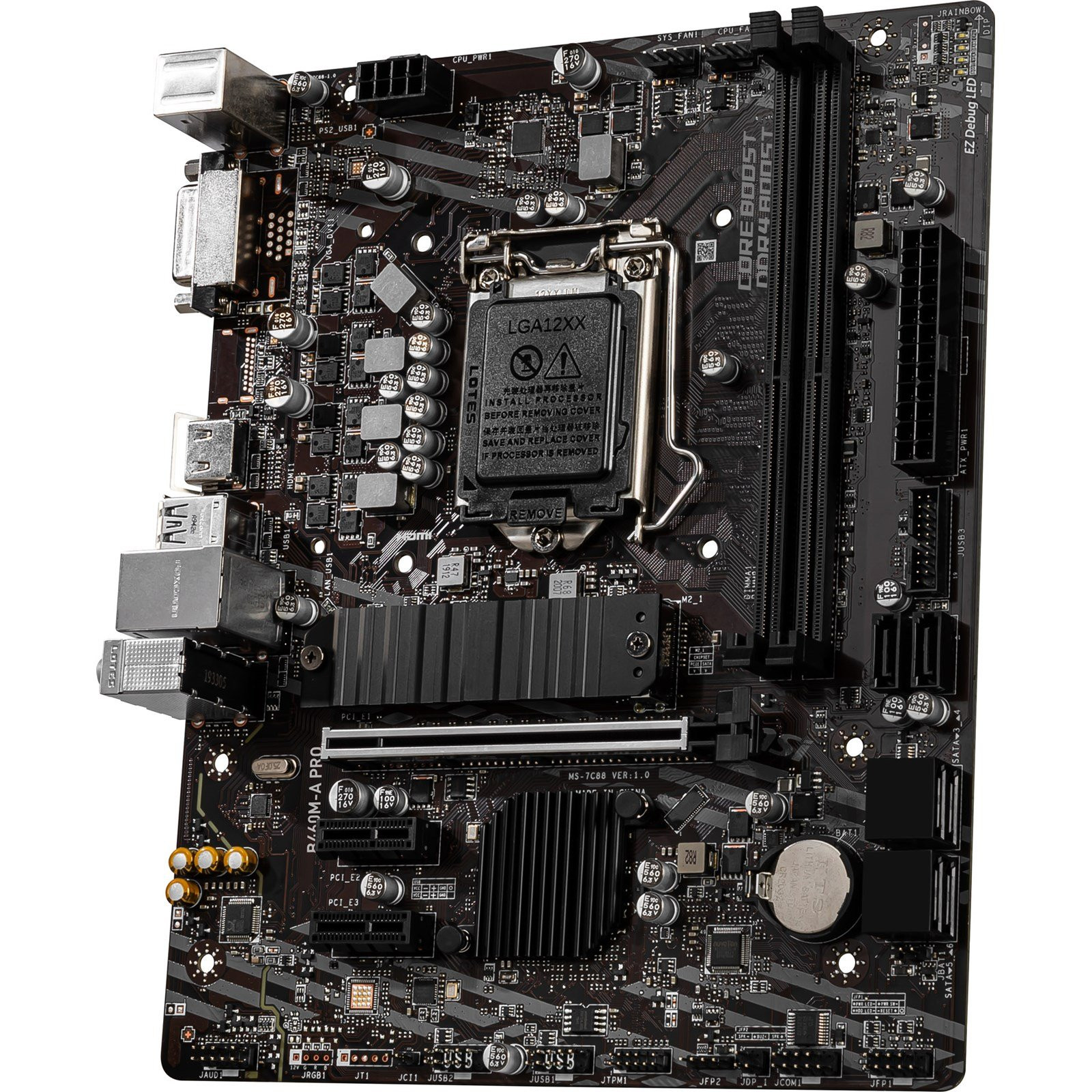 Msi Intel B460m A Pro Intel Socket 1200 Micro Atx Motherboard Falcon