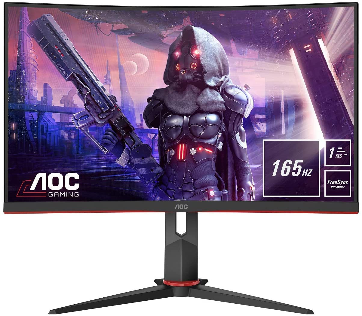 Aoc 27 Inch 165 hz FHD Curved Gaming Monitor, USB Hub, FreeSync, 1 ms ...