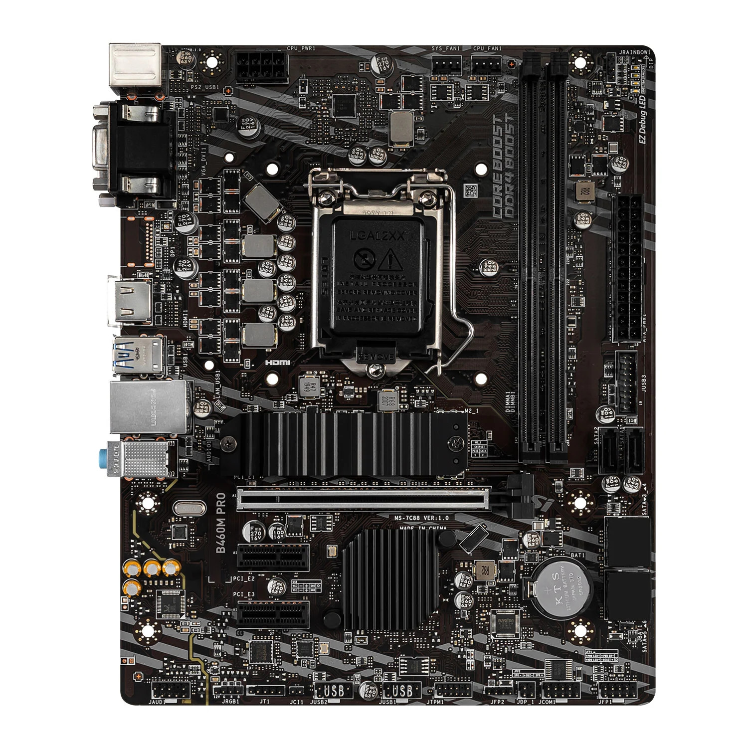 MSI Intel B460M PRO Intel Socket 1200 Micro ATX Motherboard Falcon