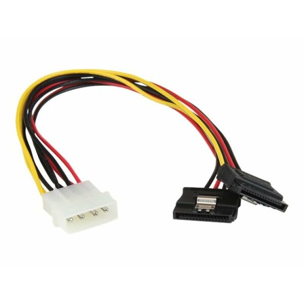 Pluscom Internal Power Cable Molex Male - 2x SATA 15-Pin Female 0.15 m
