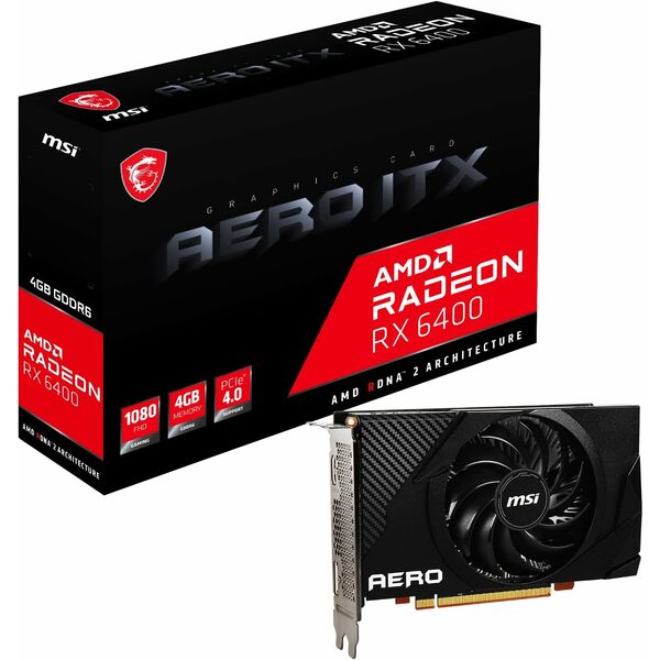 MSI Radeon RX 6400 Aero ITX 4G 4Gb