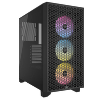 Corsair 3000D Black RGB Airflow Gaming Case w/ Glass Window, ATX, 3x AR120 RGB Fans, GPU Cooling, 3-Slot GPU Support, High-Airflow Front