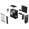 Fractal Designs Fractal Design North Charcoal Black (TG Dark) Case w/ Dark Tint Glass Window, ATX, 2 Fans, USB-C, Walnut Front Image