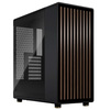 Fractal Designs Fractal Design North Charcoal Black (TG Dark) Case w/ Dark Tint Glass Window, ATX, 2 Fans, USB-C, Walnut Front Image