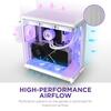 NZXT H6 Flow RGB White  Mid Tower Tempered Glass PC Gaming Case Image