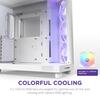 NZXT H6 Flow RGB White  Mid Tower Tempered Glass PC Gaming Case Image