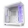 NZXT H6 Flow RGB White  Mid Tower Tempered Glass PC Gaming Case - Black Friday Special Offer Image