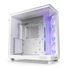 NZXT H6 Flow RGB White  Mid Tower Tempered Glass PC Gaming Case Image