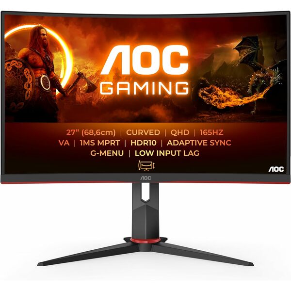 Aoc 27 Inch 165 hz QHD VA Curved Gaming Monitor 1440p
