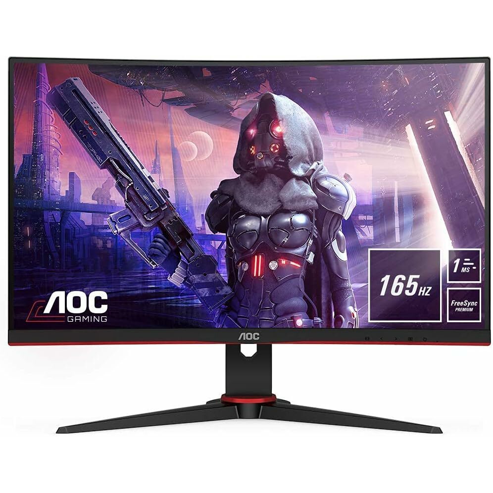 Aoc Gaming 24 inch FHD Curved Monitor, 165Hz, 1 ms, FreeSync