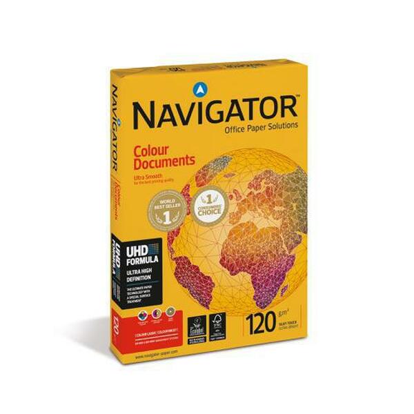 Navigator Colour Documents Paper 120gsm A4 White  250 Sheets