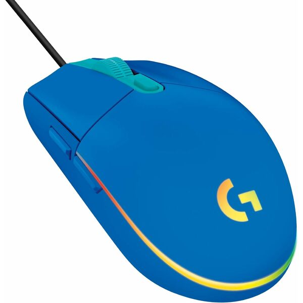 Logik Logitech G203 LIGHTSYNC Gaming Mouse with Customizable RGB Lighting, 6 Programmable Buttons, Gaming Grade Sensor, 8K DPI Tracking, Lightweight - Blue