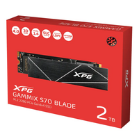 XPG  2TB XPG GAMMIX S70 Blade M.2 NVMe SSD, M.2 2280, PCIe 4.0, 3D NAND, R/W 7400/6700 MB/s, 750K/750K IOPS, PS5 Compatible, No Heatsink
