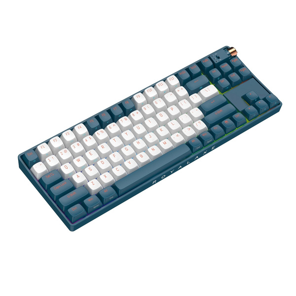 ROYALAXE R87 Hot Swappable Mechanical Keyboard, 80% TKL Design, 89 Keys, 2.4GHz, Bluetooth 5.0 or Wired Connection, TTC Golden-Pink Switches - Special Offer