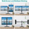 JEDEL  Dual LCD Computer PC Monitor Arm Mount Desk Stand 13-32`` Screen Riser TV Bracket Image