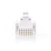 NEDIS RJ45 Connector - RJ45 Pass Through - Solid UTP C AT5 - Straight - Gold Plated - 10 pcs - PVC - Transparent - Boxed Image