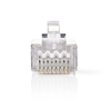 NEDIS RJ45 Connector - Male - Solid UTP CAT6 - Straight - Gold Plated - 10 pcs  - Transparent -  Polybag Image