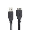NEDIS USB 3.2 Gen 1 USB-A Male - USB Micro-B Male  5 Gbps  1.00 m  Black Image