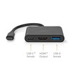 NEDIS USB 3.1 USB-C™ Male, HDMI™ Outpu, USB-A Female, USB-C™ Female, 5 Gbps, 0.20 m,  Round, Black Image