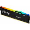 Kingston 128Gb DDR5 5600Mhz - Fury Beast RGB Memory Module Kit  - 4 X 32Gb  - Black Image