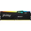 Kingston 128Gb DDR5 5600Mhz - Fury Beast RGB Memory Module Kit  - 4 X 32Gb  - Black Image