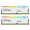 Kingston Fury Beast RGB 32GB Kit (2 x 16GB), DDR5, 6000MHz (PC5-48000), CL36, 1.35V, ECC, XMP 3.0, PMIC, AMD EXPO, DIMM Memory  - WHITE EDITION Image