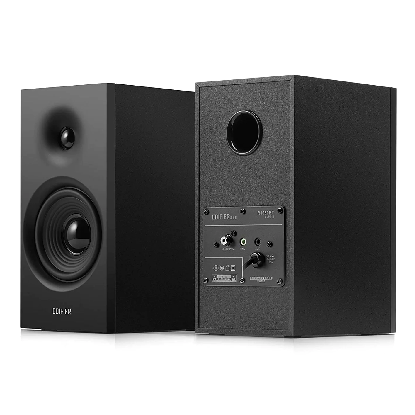 Active Bluetooth Bookshelf Speakers Edifier R1080BT Active Bluetooth Bookshelf Speaker Set - Black | Falcon